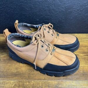 Polo Sport Ralph Lauren Mens 13D Leather Canvas Duck Boots Lug-Loc Tan M21123